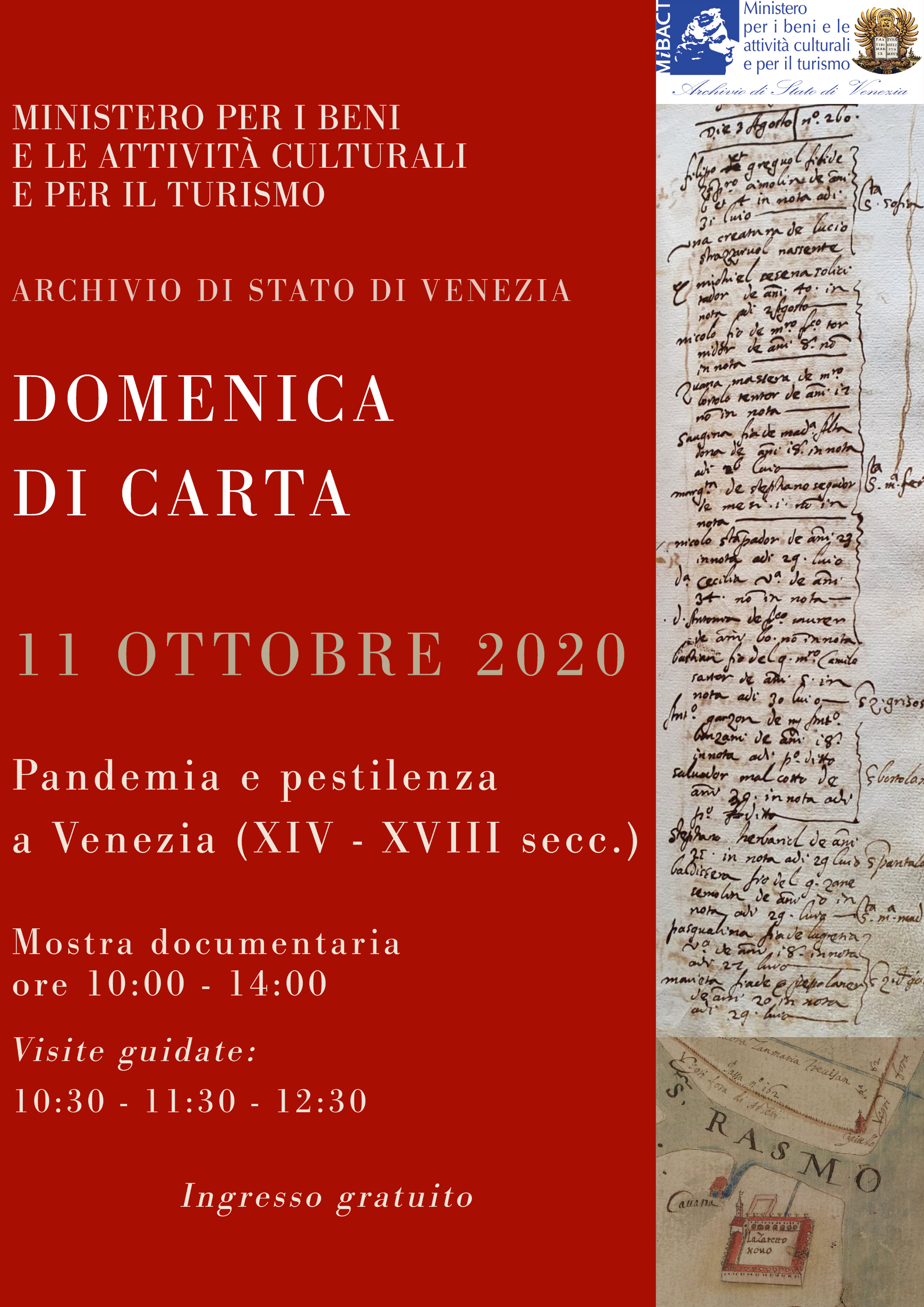 Domenica di Carta 2020 - Pandemia e pestilenze a Venezia (XIV - XVIII secc.)
